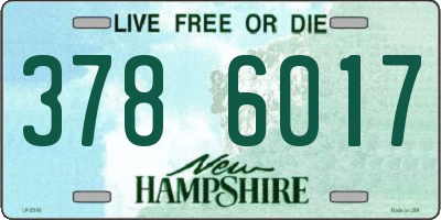 NH license plate 3786017