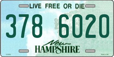 NH license plate 3786020