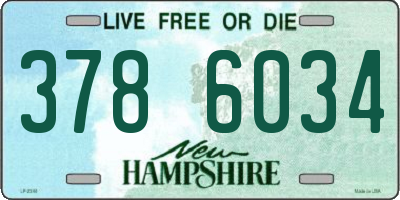 NH license plate 3786034