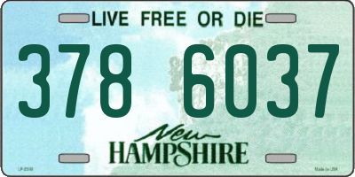 NH license plate 3786037