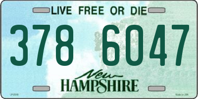NH license plate 3786047