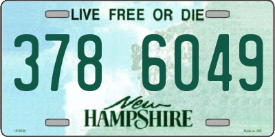 NH license plate 3786049