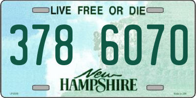 NH license plate 3786070