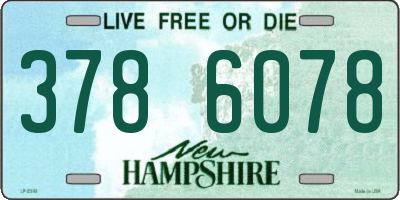 NH license plate 3786078