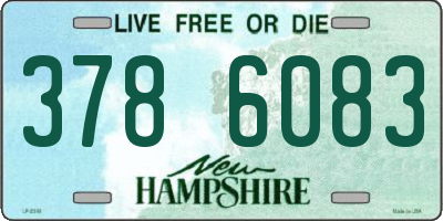 NH license plate 3786083