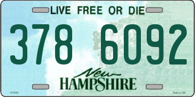 NH license plate 3786092