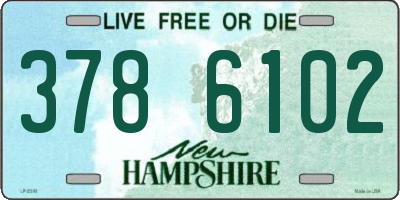 NH license plate 3786102
