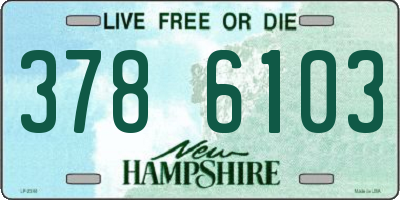 NH license plate 3786103