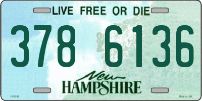 NH license plate 3786136
