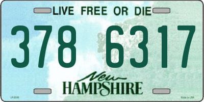 NH license plate 3786317