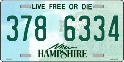NH license plate 3786334