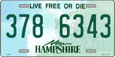 NH license plate 3786343
