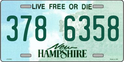 NH license plate 3786358