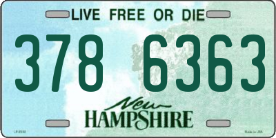 NH license plate 3786363