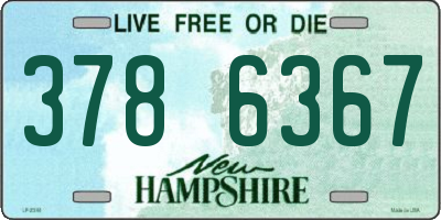 NH license plate 3786367