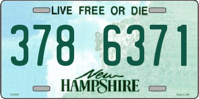 NH license plate 3786371