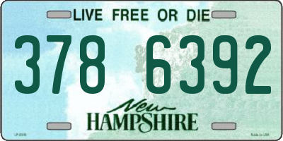NH license plate 3786392