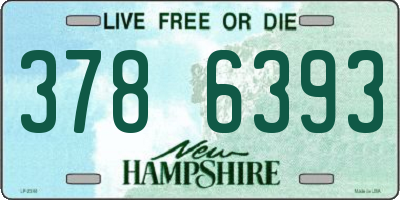 NH license plate 3786393