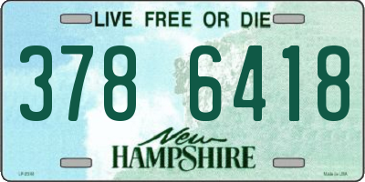 NH license plate 3786418