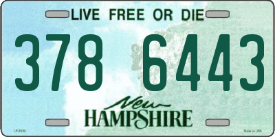 NH license plate 3786443