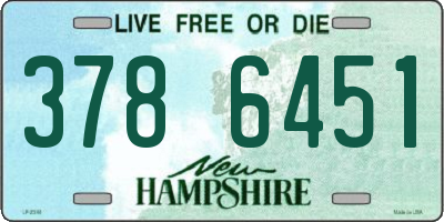 NH license plate 3786451