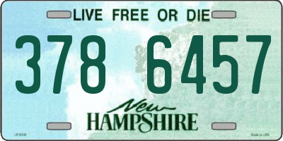 NH license plate 3786457