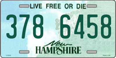 NH license plate 3786458