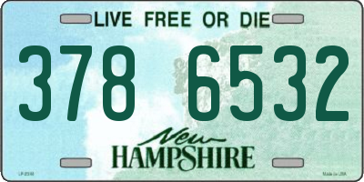 NH license plate 3786532