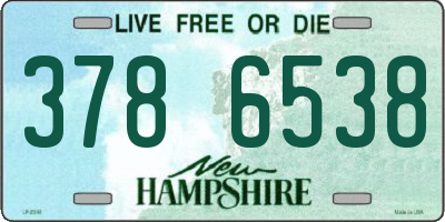 NH license plate 3786538