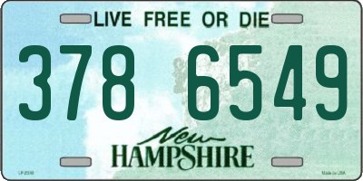 NH license plate 3786549