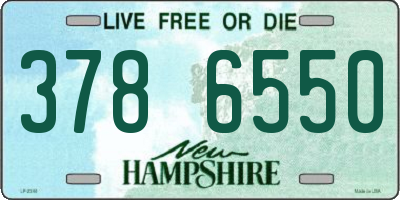 NH license plate 3786550