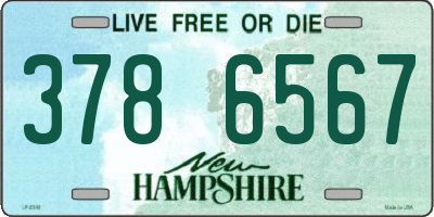 NH license plate 3786567
