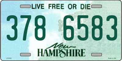 NH license plate 3786583