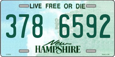 NH license plate 3786592