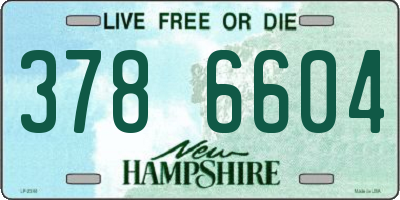 NH license plate 3786604