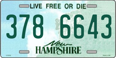 NH license plate 3786643