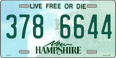 NH license plate 3786644