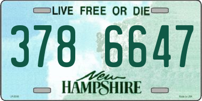 NH license plate 3786647