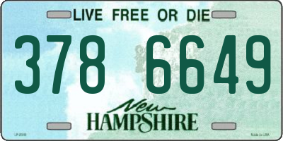 NH license plate 3786649