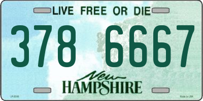 NH license plate 3786667