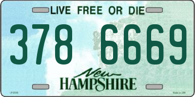 NH license plate 3786669