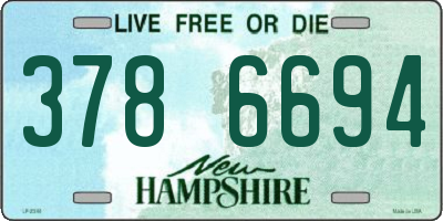 NH license plate 3786694