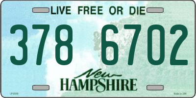 NH license plate 3786702