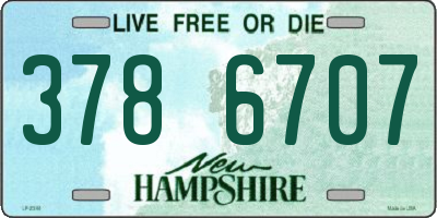 NH license plate 3786707
