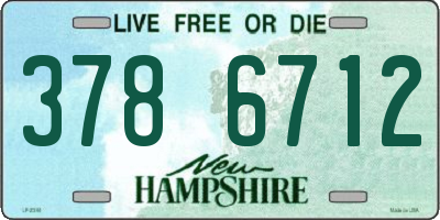 NH license plate 3786712