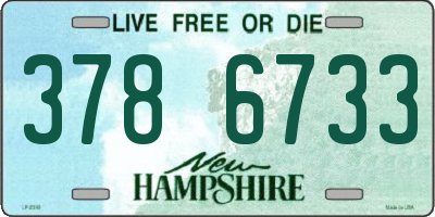NH license plate 3786733