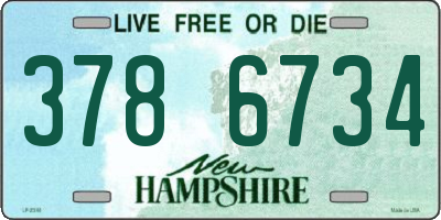NH license plate 3786734