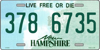 NH license plate 3786735