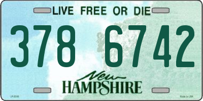 NH license plate 3786742