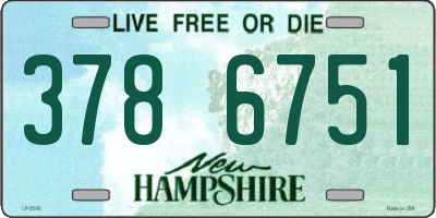 NH license plate 3786751